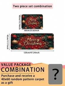 1 Peça Tapete Decorativo de Banheiro Simples de Flanela Natalina, Tapete Decorativo de Natal, Lavável e Dobrável, Tapete Decorativo para Casa e Quarto, Uma Decoração de Natal Maravilhosa