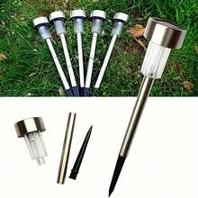 1/10pcs Outdoor Solar Landscape Lawn Light And Shadow Lights, Stainless Steel LED Waterproof Stick Stick Lights, Solar Garden Light, Yard Light, For Pathway, Patio, Lawn, Walkway, Deck And Driveway, Christmas Holiday Gift