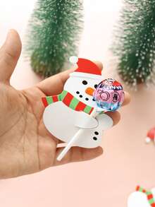 1 set (50 pièces) - Cartes en papier sucette, cartes de décoration à motif créatif de Noël, décorations de bâton de bonbon pour fête d'anniversaire et de vacances, cartes de décoration de paille, fournitures de décoration d'organisateur d'ustensiles de fête de Noël, convient pour la décoration de table de fête de Noël et les pendentifs de décoration d'arbre de Noël, décorations de Noël, pyjamas de Noël, cadeaux de Noël, décoration de Noël