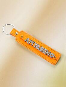 1pc Customized Accessory & Pendant, Customized Crystal Letter Keychain, Shiny Personalized Leather Keychain Accessory, Gothic Letter Car Keychain, Gift For Men & Women, Creative/Mother's Day/Valentine's Day/Gift - Multicolor - View 13