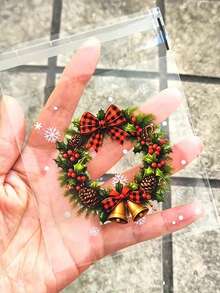 50 Peças Sacos de Doces Autoadesivos Transparentes de Natal, Sacos de Celofane para Lanches de Natal, Sacos de Presente de Natal, Sacos de Presente, Sacos de Doces para Biscoitos, Bolos, Embalagem de Chocolate, Suprimentos de Presente para Festa de Natal de Inverno