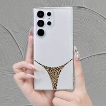 Leopard Print Underwear Beach Bikini Soft Shell Couple New Transparent TPU Phone Case, Suitable For Galaxy S21 S23 FE / A12 / A13 / A14 / A52S 5G S22 U1Tra5G S23 Ultra  11 12 13 14 15 Promax XS XR X 7 8 Plus SE 2022 13 Mini, As A Gift For Parents, Girl/Boy Friends, Men Or Women - Trong suốt - Xem 2