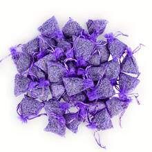 24/12/6pcs Lavender Fragrance Sachets, Suitable For Drawers And Closets - Natural Dried Flowers And Herbs, Fresh Lavender, Purple With Green Drawstring, Holiday Home Decor (Halloween, Christmas, Thanksgiving), Closet Freshener, Rustic Charm Decor