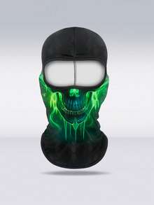 1件装男女通用透气骑行面罩，动漫图案脖套，轻盈冰丝摩托车头巾，适合夏季户外运动、钓鱼等场合，防晒面罩 - 彩色 - 查看 2