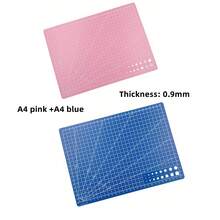 1pc A4/A5/A3 Double-Sided Cutting Mat, Suitable For Art Carving, Knives, Books, Rubber Stamps, Engraving, Scales, Colored Cutting Mats, Paper Cutting - Pink - View 17