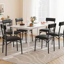 Juego de 2 taburetes de bar tapizados con respaldo y reposapiés para cocina, sillas de bar para isla, fácil montaje, color negro - Negro 2 - Ver 5