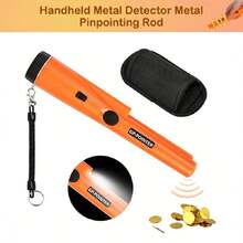 Handheld Metal Detector With Precise Locating Function - Suitable For Detecting Coins, Gold, Etc. - Durable - Orange - View 6