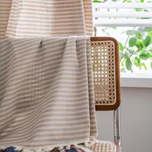 Boho Curtain 84 Inches Length, Beige Stripes Print Curtain With Handmade Tassels, Rod Pocket Window Treatment Vintage Rustic Bohemian Farmhouse Drape For Bedroom 1 Panel 59" W X 84" L - 米色條紋59寬x84公升1包 - 查看 6