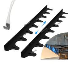 3pcs Stove Counter Gap Cover 21 Inch Silicone Stove Gap Filler Strip Heat Resistant Cooktop Space Guard Anti-Slip Non-Tacky Easy Clean - Black - View 12