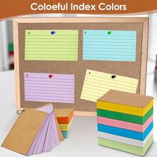 500 Pieces Ruled Index Flash Cards Colored Index Cards With Rings 3*5 Inch Flash Note Cards For Studying Office Home School And To Do List. Random Colors. School Supplies, Perfect For Thanksgiving, Christmas, And Saudi National Day Gifts.