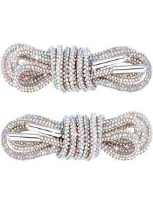 2 件 120 厘米奢华水钻鞋带，圆形水钻鞋带/帽带，时尚闪亮，水晶抽绳运动鞋，运动鞋 - 白色 - 查看 9