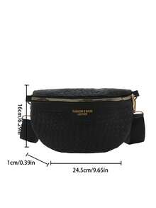 Women's Solid Color PU Leather Waist Bag, Retro Fashion Chest Bag, Underarm Bag, Spring/Summer New Casual One Shoulder Crossbody Small Bag, Versatile Minimalist Chest Bag