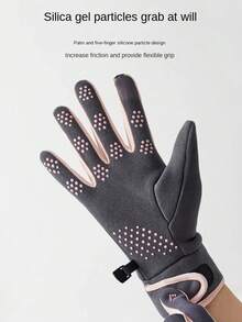 زوج من قفازات اللمس للرجال والنساء، دافئة ومقاومة للرياح للخريف/الشتاء، مناسبة للرياضات الخارجية، ركوب الدراجات، الصيد، والمدرسة
