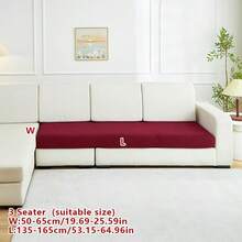 1件装防水玉米绒弹力沙发垫套客厅弹力沙发垫套家居装饰沙发套 - 酒紅 - 查看 17