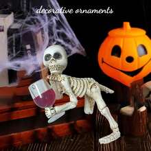 3-Piece Resin Skull Sculpture - Scary Home And Wall Decoration, Suitable For Halloween, With "Don't Listen, Don't Look, Don't Talk" Pattern Horror Themed Escape Room Scene Decoration Posing Skull Realistic Human Skeleton Decoration Best Gifts Birthday Graduation Home Decor Halloween Decor Fall Decor Room Decor