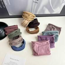 10 piezas de elegantes coleteros para mujer - marrón café y neutros, elásticos sin costuras gruesos, de tela suave para uso diario, con estilo bohemio retro minimalista, accesorios para el cabello lindos, de textura suave y ajuste a la moda