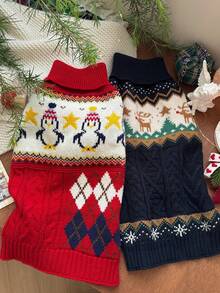Christmas Cute Pet Sweater, Small Dog/Cat Clothes, Warm Pet Apparel For Autumn/Winter