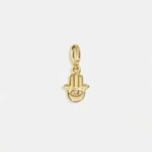 1 mặt dây chuyền bằng thép không gỉ mạ vàng 18K hình cây ban phước, mandala, mặt trời, ngôi sao năm cánh, cầu vồng, mắt quỷ, phụ kiện trang sức DIY, có thể dùng làm vòng cổ, vòng tay, móc khóa, dễ phối đồ, có thể đeo như một mặt dây chuyền bùa hộ mệnh tinh tế. - Vàng - Xem 7