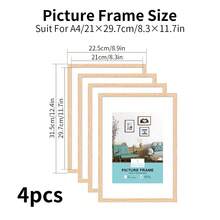 1/2/3/4pcs Wooden Photo Frame, Oak Picture Frames , White, Black Wooden Frame For Amazing Gift&Wall Art Decor, For Home, Living Room, Office Tabletop Frame And Wall Frame, Beautiful To Display Your Framliy Painting Art, Travel Photo, Graduation Photo Frame, Wedding Photo Frame Ideal Gift, A3/A4/30X40cm