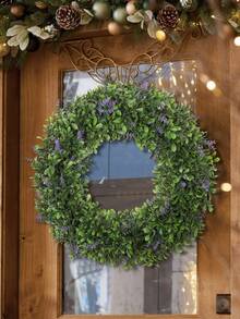 Conjunto de 2 Guirlandas Artificiais de Lavanda para o Natal, 40 cm (15,74 polegadas), Plantas Artificiais, Decorações Verdes, Decorações Perenes, Adequadas para Decorações de Escolas, Dormitórios, Escritórios, Festas, Eventos, Aniversários, Decoração de Casa, Hotéis, Restaurantes, Salas de Estar, Quartos, Casamentos, Banquetes, Cozinhas e Jardins, Decorações de Natal, Decoração de Casa e Presente de Ano Novo - Verde - Ver 2