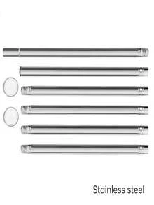 1pc Super Long No Drill Installation Stainless Steel Extendable Curtain Rod, 2.5CM Diameter, Black/Silver Curtain Rod, Wardrobe Hanging Rod, Retractable Rod, Clothesline, No Drilling Required, Stainless Steel Material, Easy Installation, Multi-Functional For Bedroom, Balcony, Wardrobe, Outdoor Clothesline, Suitable For Bathroom, Window, RV, Living Room, Bedroom