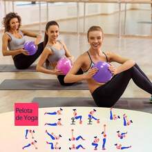 Pelota Pilates de 25cm/65cm ,Mini Pelotas de Yoga,Ball de Ejercicio Grande Antipinchazos,Pelotas para Fisioterapia Chica Antideslizante,Ideal para Entrenamiento de Equilibrio,Fuerza del Núcleo - azul - Ver 10