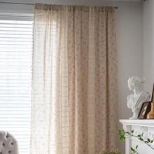 Sutuo Home Boho Curtain Semi-Blackout Crochet Hollow Lace Patchwork With Floral Print Cotton Linen Fabric, Handmade Tassels Rod Pocket Bohemian Window Drapes For Living Bedroom, 59"W X 84"L, 1 Panel - 花卉拼布59寬x84公升1包 - 查看 3