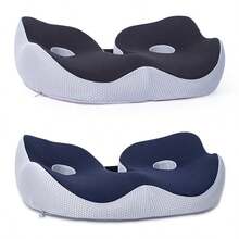 Memory Foam Coccyx Tailbone Hip Lumbar Support Non-Slip Washable - Black - View 7