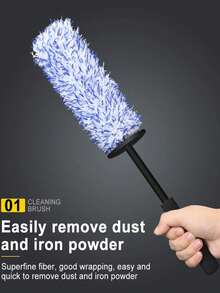 Auto Wasch Super Bürste Plüsch Premium Rad Bürste Rutschfester Griff Einfach zu reinigende Felgen, Speichen, Radkästen Auto Zubehör