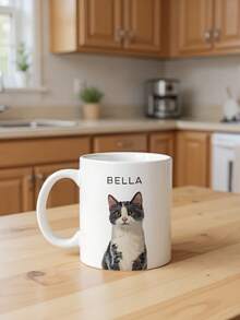 1 szt. spersonalizowany kubek ze zdjęciem zwierzaka, spersonalizowany kubek do kawy ze zdjęciem, spersonalizowany kubek z tekstem, spersonalizowany kubek pamiątkowy z okazji rocznicy, prezent na parapetówkę, prezent na Walentynki, prezent rocznicowy, prezent na ukończenie szkoły, prezent na Dzień Matki, prezent na Dzień Ojca, idealny prezent dla taty/mamy, wyjątkowy prezent dla żony/męża, idealny prezent dla chłopaka/dziewczyny, spersonalizowany prezent dla niego/niej, przemyślany prezent dla miłośników/właścicieli zwierząt - Biały - Zobacz 5