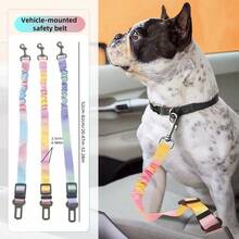 AD Fashionable And Colorful Pet Car Retractable Elastic Traction Leash With Safety Buckle, Nylon Anti-Slip Rope, Suitable For Small, Medium And Large Dogs - Car Pet Leash - View 6