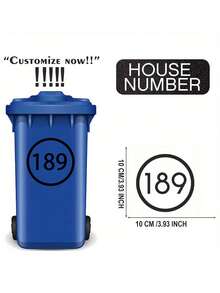 Customized House Number Address Label Stickers, Also Suitable For Trash Cans, Doors, Fashionable, Cute, Colorful, Customizable, Personalized, Unique, Ideal Gift For Friends, Sons, Daughters, Office Workers, S, Homes, Offices. Multi-Functional, Decorative, Reusable, Exquisite, Fashionable, High-Quality, Colorful, Modern, Customized - Multicolor - View 4