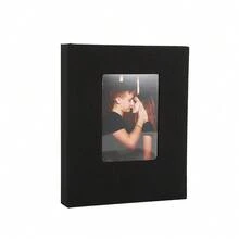 1 album foto cu copertă de in, 6 buc., 72 de buzunare, design glisant pentru protejarea fotografiilor