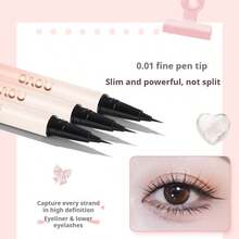 NOVO Waterproof, Smudge-Proof, Ultra-Fine Tip Liquid Eyeliner Pen, Long-Lasting, Suitable For Beginners, Vivid Color, Eyeliner & Lower Lash/Eyebrow Pencil