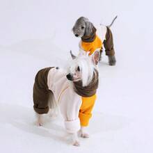 Autumn/Winter Jumpsuit For Small/Medium Dogs, Warm Full Body Coverage Outfit With High Collar To Protect Belly And Legs, Soft & Cozy Fabric, Suitable For Breeds Like Poodle, Whippet, Beagle In Cold Seasons - Coffee Brown - View 6