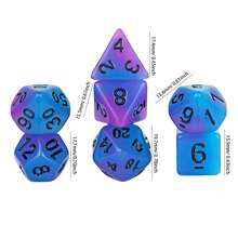 7pcs Glow-In-The-Dark Dice Set, Including Velvet Bag, Suitable For Board Games And Math Learning, Great Gift For Halloween And Christmas