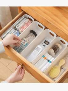 10 Pcs Plastic Storage Boxes, Multi-Functional Underwear And Sock Organizer, Drawer Dividers For Clothes, Bras And Accessories, Durable Closet Organization Containers For Home, Bedroom, Kitchen And Office Use, Space-Saving Storage Solutions To Keep Drawers Neat And Tidy (Lightweight, Washable And Reusable Plastic Material, Not Fragile Glass) - White - View 8