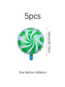 5/6 件圣诞红和绿色悬挂铝箔气球，包括圣诞球和 4D 糖果形悬挂气球，适用于圣诞派对装饰、冬季新年假期派对装饰、生日庆祝、圣诞主题活动和场景、室内和室外圣诞装饰、圣诞树悬挂气球 - 彩色 - 查看 30