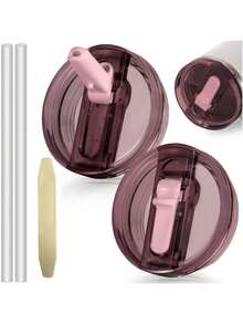 1/2PCS Lid Compatible With Stanley Cup Accessories 40 Oz Tumbler Flip Straw Lid Replacement Fit For , Leak Proof For Lid Replacement Spill Proof Reusable Tumbler Cover Compatible With 40oz Cup Accessories - 彩色 - 查看 14