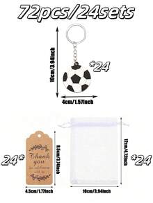 Bộ 24/12/5 món - Móc khóa bóng đá mô phỏng World Cup 2026, đồ trang trí tiệc bóng đá, móc khóa bóng đá mini, thẻ và túi quà tặng cho sinh nhật, tiệc tiết lộ giới tính, trận đấu bóng đá tối thứ Năm, móc khóa silicon hình bóng đá, mặt dây chuyền balo cho trẻ em, quà tặng tiệc sinh nhật chủ đề bóng đá, quà nhét vào piñata đám cưới, tiệc bóng đá và bóng đá giả tưởng. - Nhiều màu - Xem 7