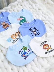 momscare 3pcs/Set Cute Animal Print Baby Bibs