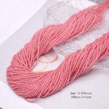 2毫米 1串 180颗 玻璃珠 小刻面玻璃吊坠隔珠 用于珠宝制作 DIY配件 - 2mm 瓷料小珠子 - 查看 16