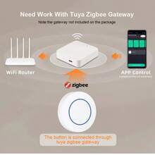 涂鸦Zigbee智能按钮场景开关Zigbee调光按钮多场景联动无线自动控制光幕集线器需要 - 白色 - 查看 11