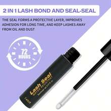 SRCKFIZ 10ml 2-In-1 DIY False Eyelash Glue & Sealant Pen, Waterproof, Quick Drying, Non-Irritating, Natural Finish, Strengthening - Black - View 6