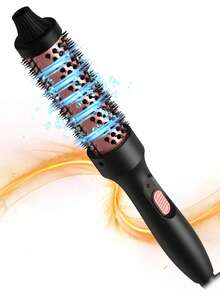 Lược uốn tóc & máy uốn tóc 32mm, lược nhiệt cho tóc xoăn thẳng & xoăn lỏng, điện áp kép hoàn hảo khi đi du lịch và uốn & duỗi tóc nhanh chóng (Màu đen) - Xem 3