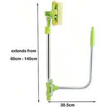 Window Cleaner 2-In-1 Telescopic Window Squeegee Set With Long Extension Pole, 0.6-1.4M Long Window Cleaning Tools High-Rise Window Cleaner Telescoping Pole Washer Head Sponge Rotating Head - Default - View 4