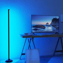 1pc/Set RGBIC LED Floor Corner Lamp, Home Decor, Minimalist Dimmable Ambiance Light, Controllable Via App, Remote, Button, Adjustable Height, Music Sync, Timer, 49 Inch (124cm) Tall, Suitable For Living Room, Bedroom, Home, Office, Christmas Party, Halloween Decoration - 落地燈 - 查看 6