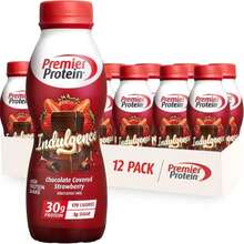 Premier Protein Indulgence Protein Shake, 30g Protein, 3g Sugar, Decadent Dark Chocolate, 115 Fl Oz, Pack Of 12 - Flavor NameA - 查看 1