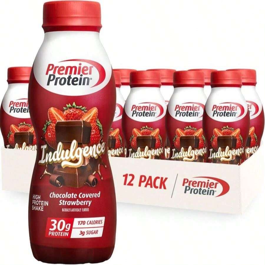 Premier Protein Indulgence Protein Shake, 30g Protein, 3g Sugar, Decadent Dark Chocolate, 115 Fl Oz, Pack Of 12 - Flavor NameA - 查看 1