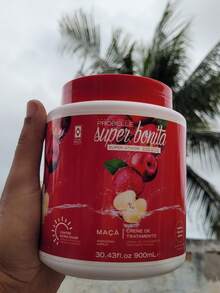 Máscara De Hidratação PROBELLE Maçã LANÇAMENTO Creme de Cabelo Super Ativos 900 ML - Super Ativos Maça 900g - Visão 3